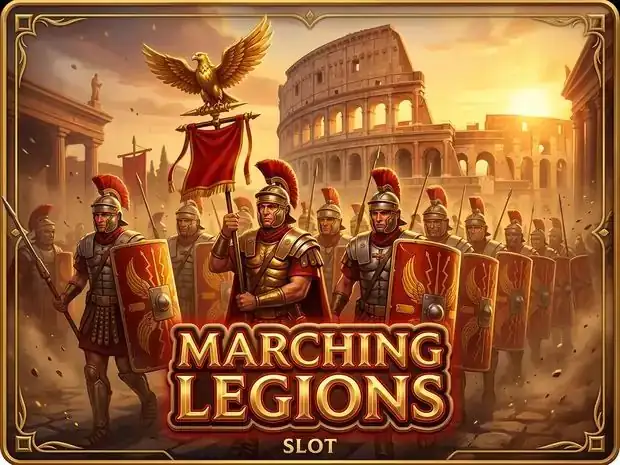 Marching Legions slot — Roman respins, RTP 96.4% — Flagman Casino